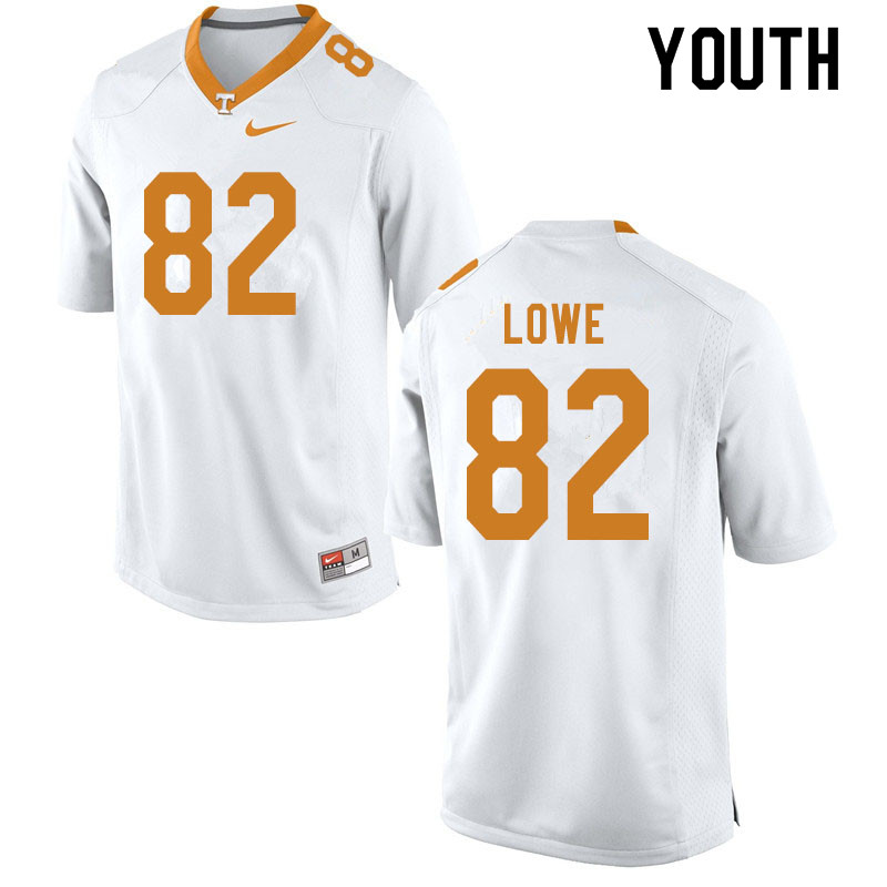 Youth #82 Jackson Lowe Tennessee Volunteers College Football Jerseys Sale-White - Click Image to Close